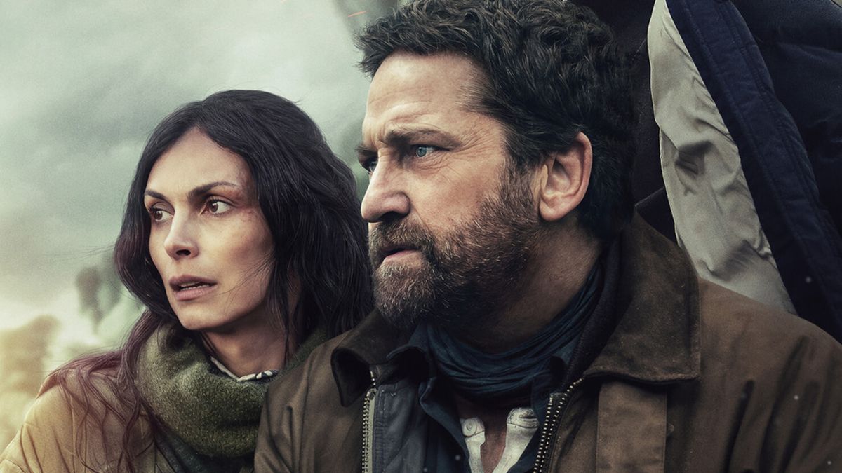 Морена-Баккарин-и-Джерард-Батлер-с-опаской-смотрят-в-будущее-на-постере-постапокалипсиса-«Гренландия-2»