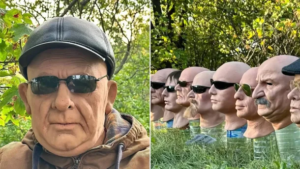 На украинских маркетплейсах начали продавать маски старика от мобилизации