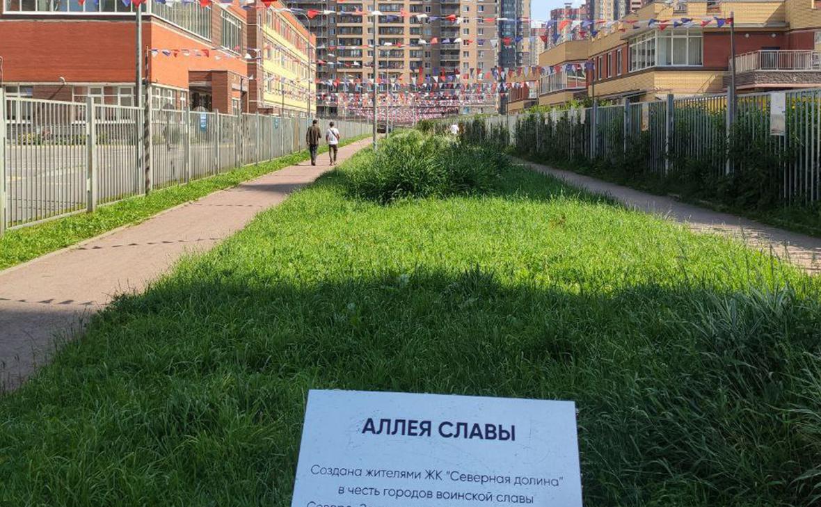 В-Петербурге-задержали-женщину,-сорвавшую-детские-рисунки-на-Аллее-Славы