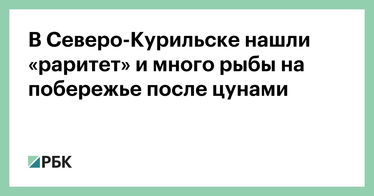 В-Северо-Курильске-нашли-«раритет»-и-много-рыбы-на-побережье-после-цунами
