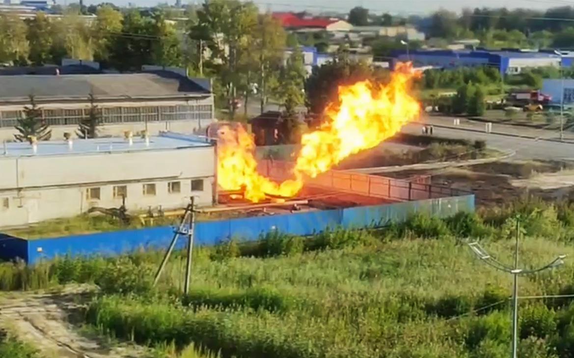 В-Кургане-потушили-пожар-на-газораспределительной-подстанции
