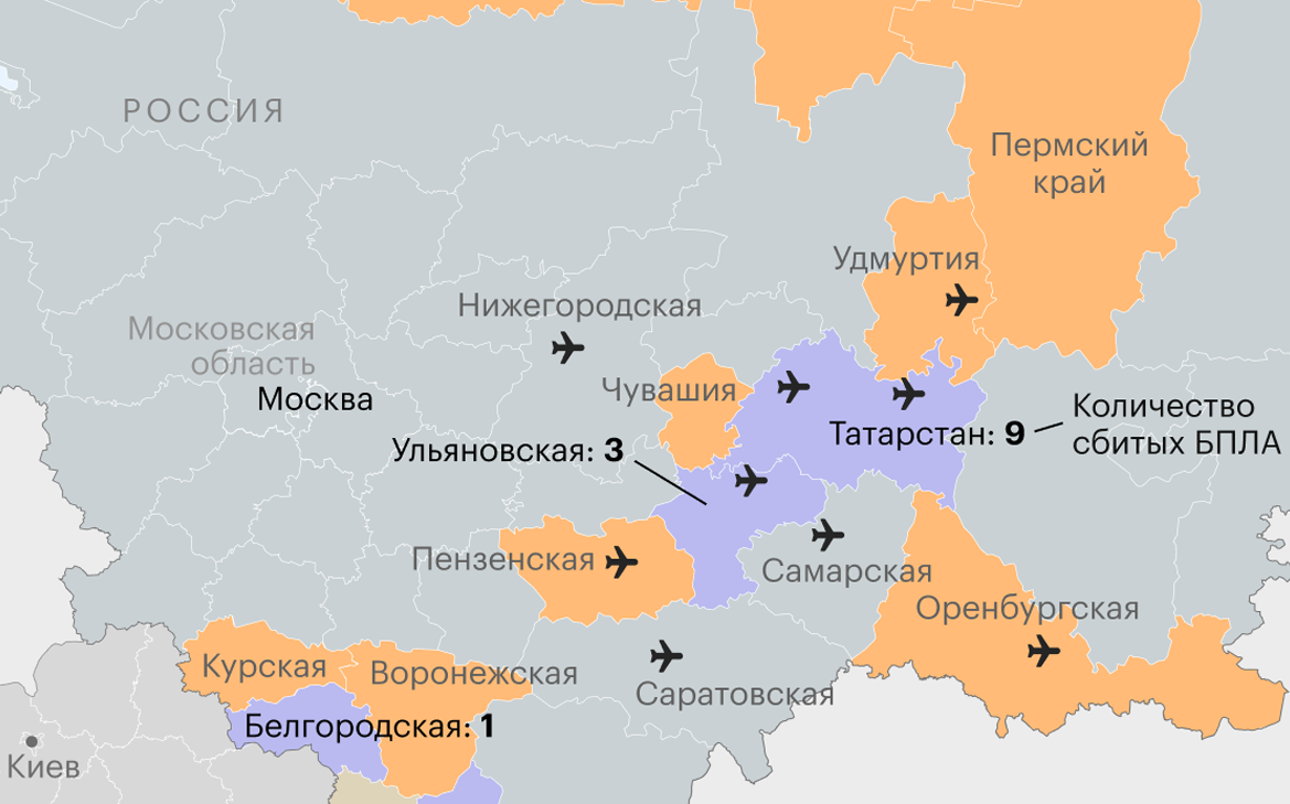 Угроза-атаки-БПЛА-в-Коми-и-Архангельской-области.-Карта-ударов-за-день